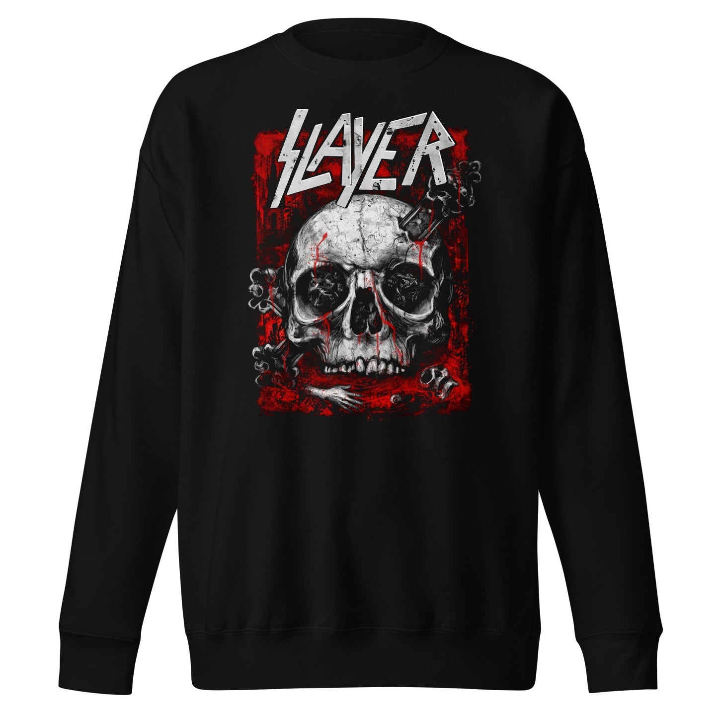 MerchMoment Slayer - Skull Logo Sweatshirt Black