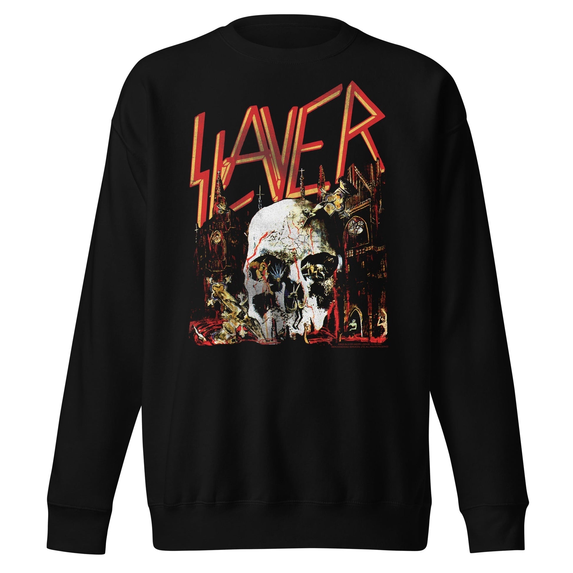 MerchMoment Slayer - South Skull Sweatshirt #1048 Black