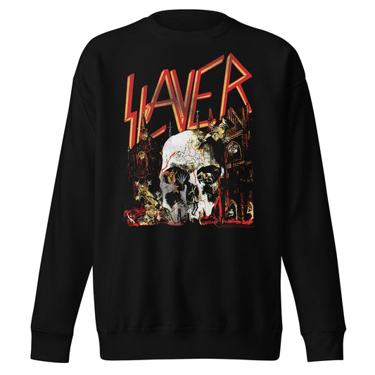 MerchMoment Slayer - South Skull Sweatshirt #1048 Black