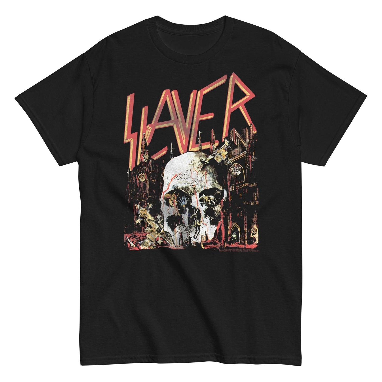MerchMoment Slayer - South Skull T-Shirt Black