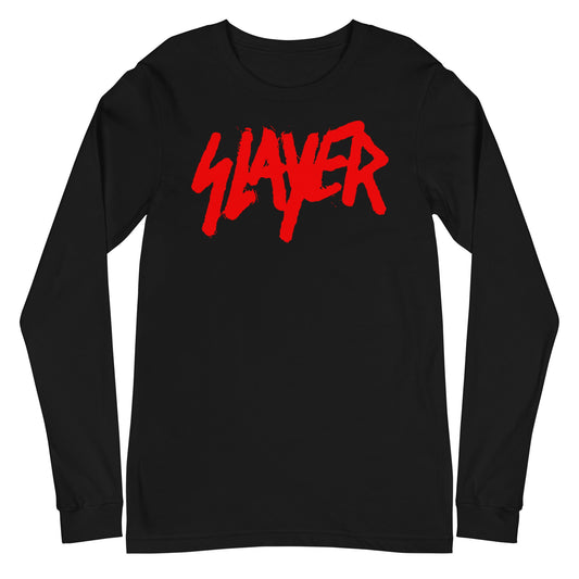 MerchMoment Slayer - Tagged Logo Long Sleeve T-Shirt Black
