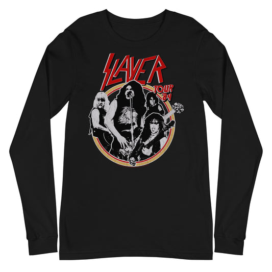 MerchMoment Slayer - Tour '84 Long Sleeve T-Shirt Black