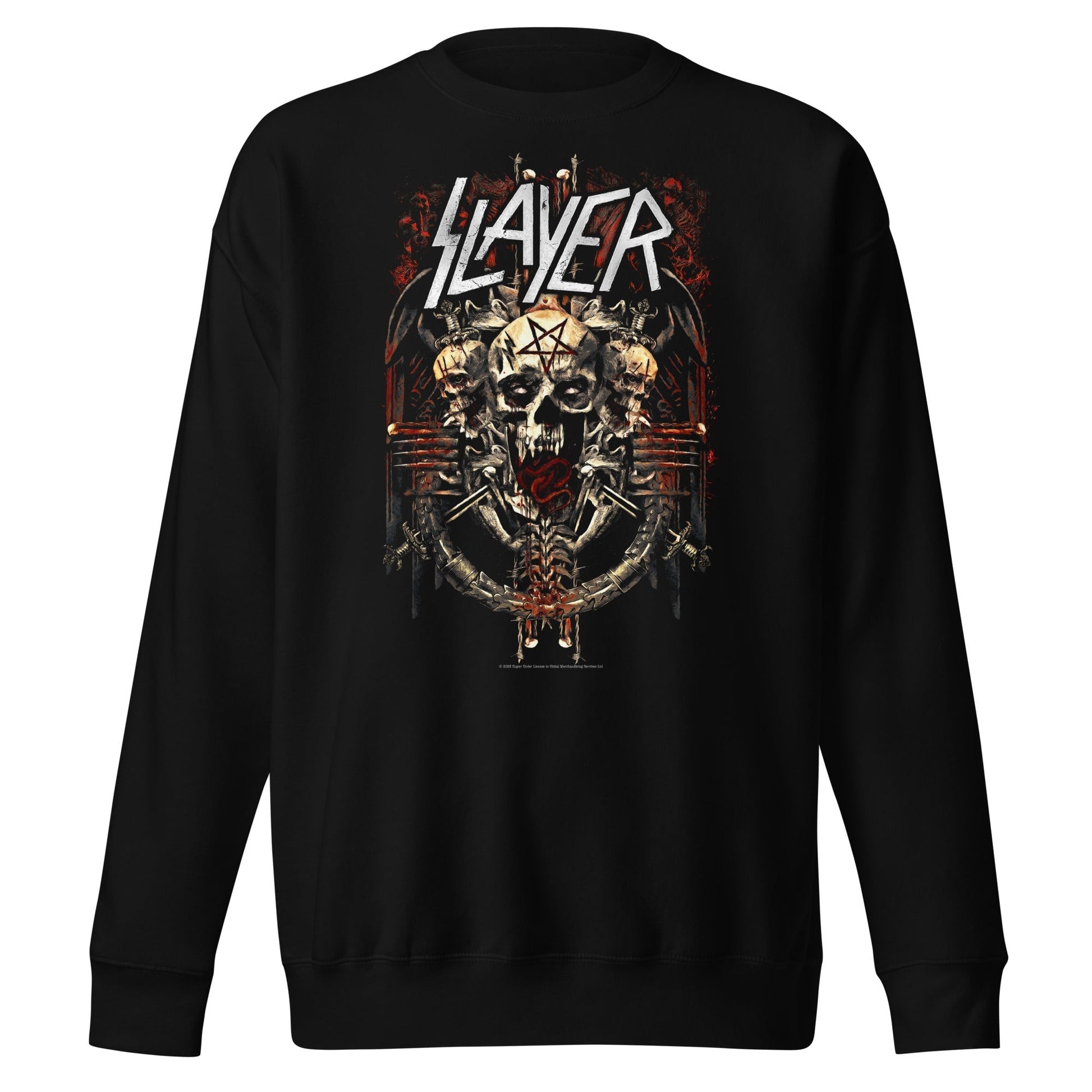MerchMoment Slayer - Triple Skull Sweatshirt Black