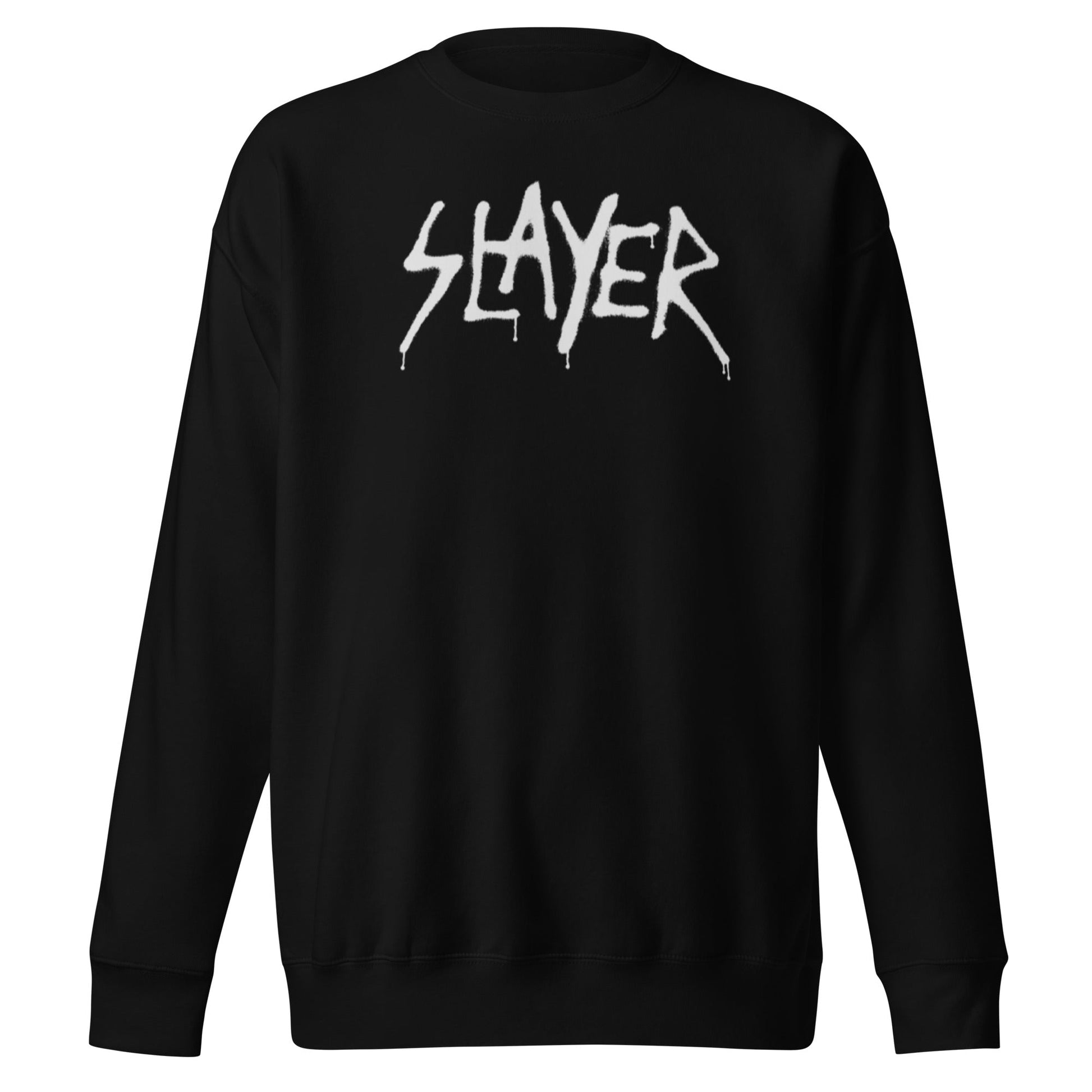 MerchMoment Slayer - White Drip Logo Sweatshirt Black