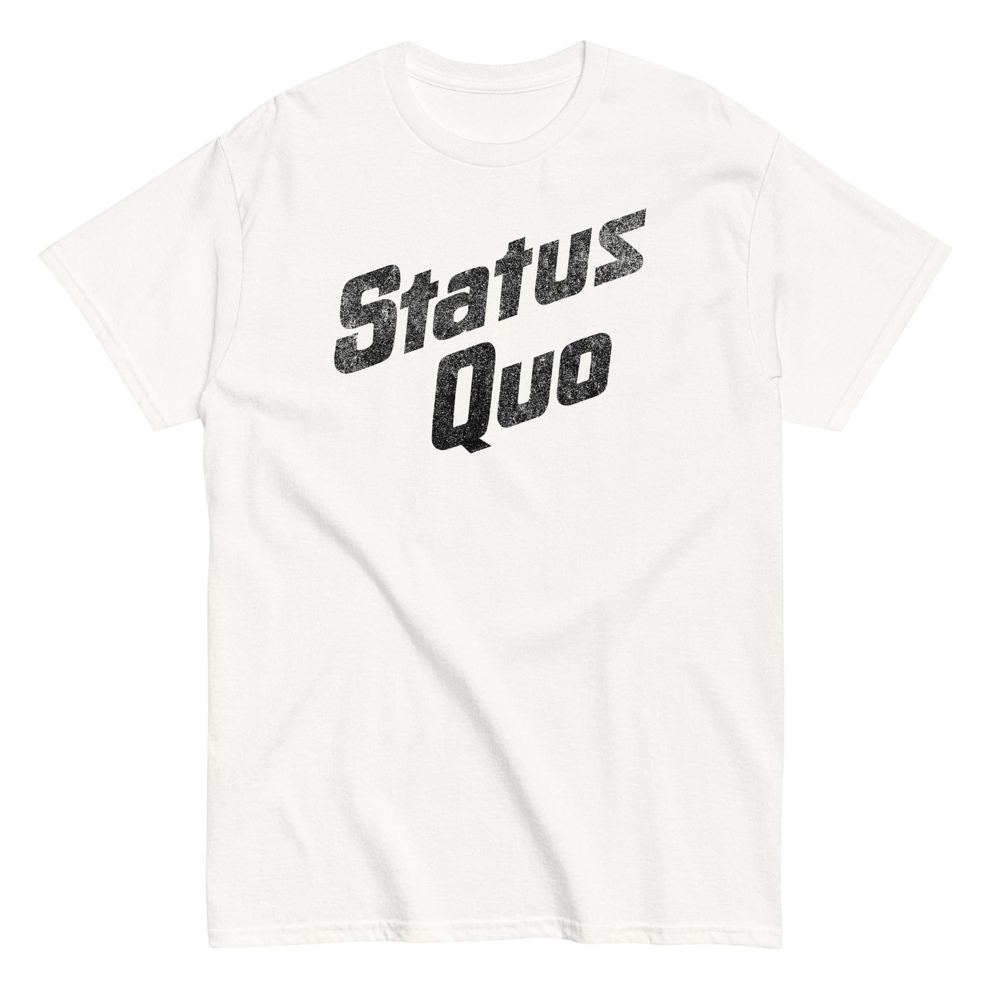 MerchMoment Status Quo - Black Logo T-Shirt White