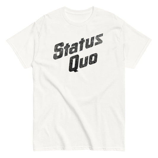 MerchMoment Status Quo - Black Logo T-Shirt White
