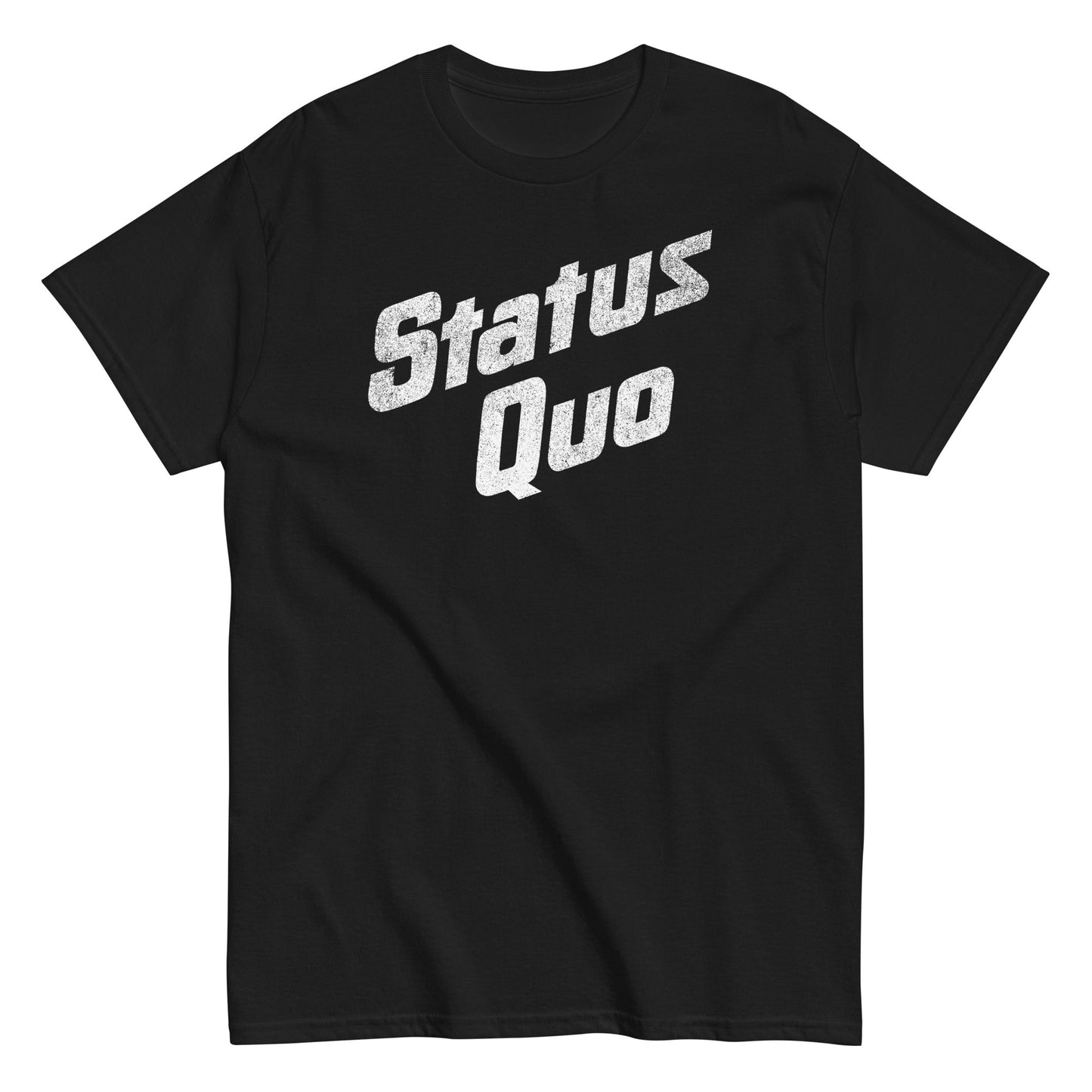 MerchMoment Status Quo - White Logo T-Shirt Black