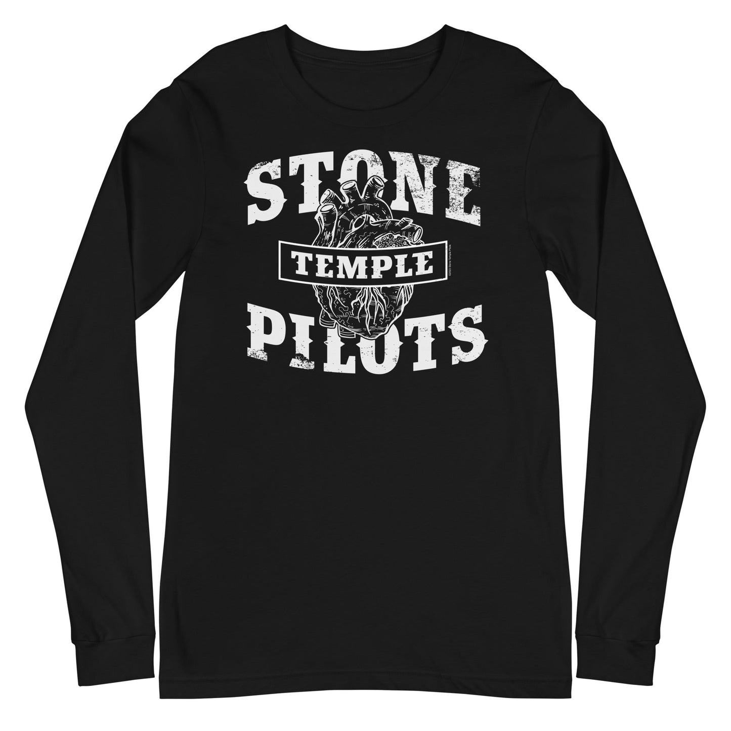 MerchMoment Stone Temple Pilots - Heart Logo Long Sleeve T-Shirt Black