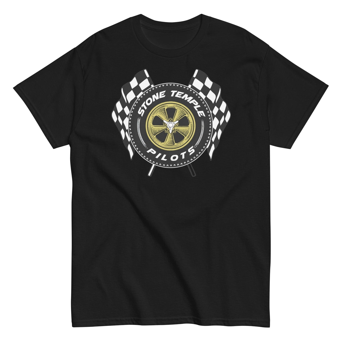 MerchMoment Stone Temple Pilots - Racing Tire T-Shirt Black