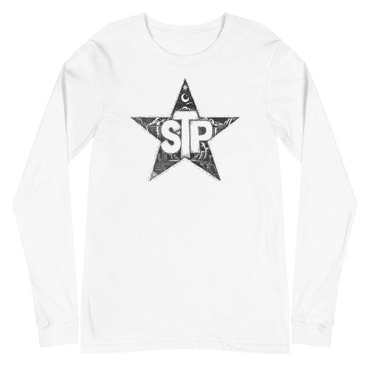 MerchMoment Stone Temple Pilots - Star Long Sleeve T-Shirt White