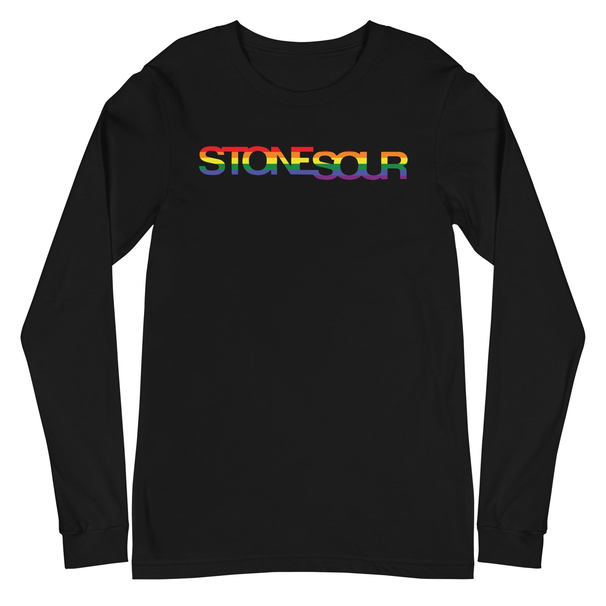 MerchMoment Stone Temple Pilots - StoneSour Rainbow Long Sleeve T-Shirt Black
