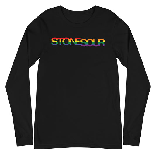 MerchMoment Stone Temple Pilots - StoneSour Rainbow Long Sleeve T-Shirt Black