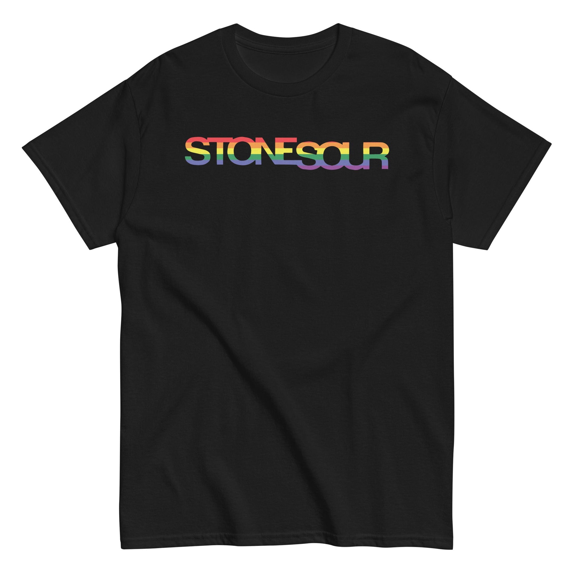 MerchMoment Stone Temple Pilots - StoneSour Rainbow T-Shirt Black