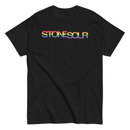 MerchMoment Stone Temple Pilots - StoneSour Rainbow T-Shirt Black