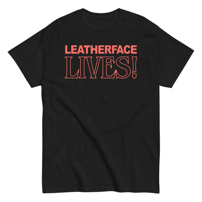 MerchMoment Texas Chainsaw Massacre - Leatherface Lives! T-Shirt Black