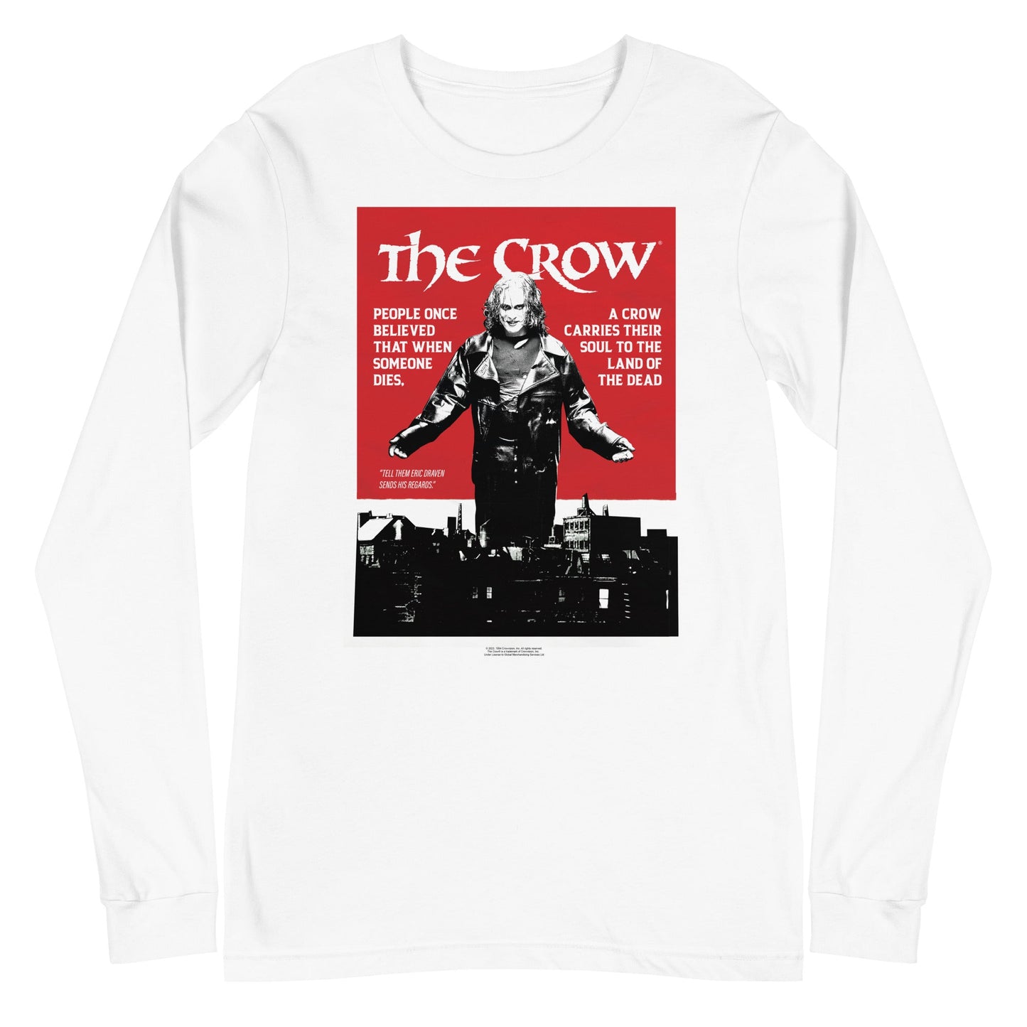 MerchMoment The Crow - Movie Poster Long Sleeve T-Shirt White