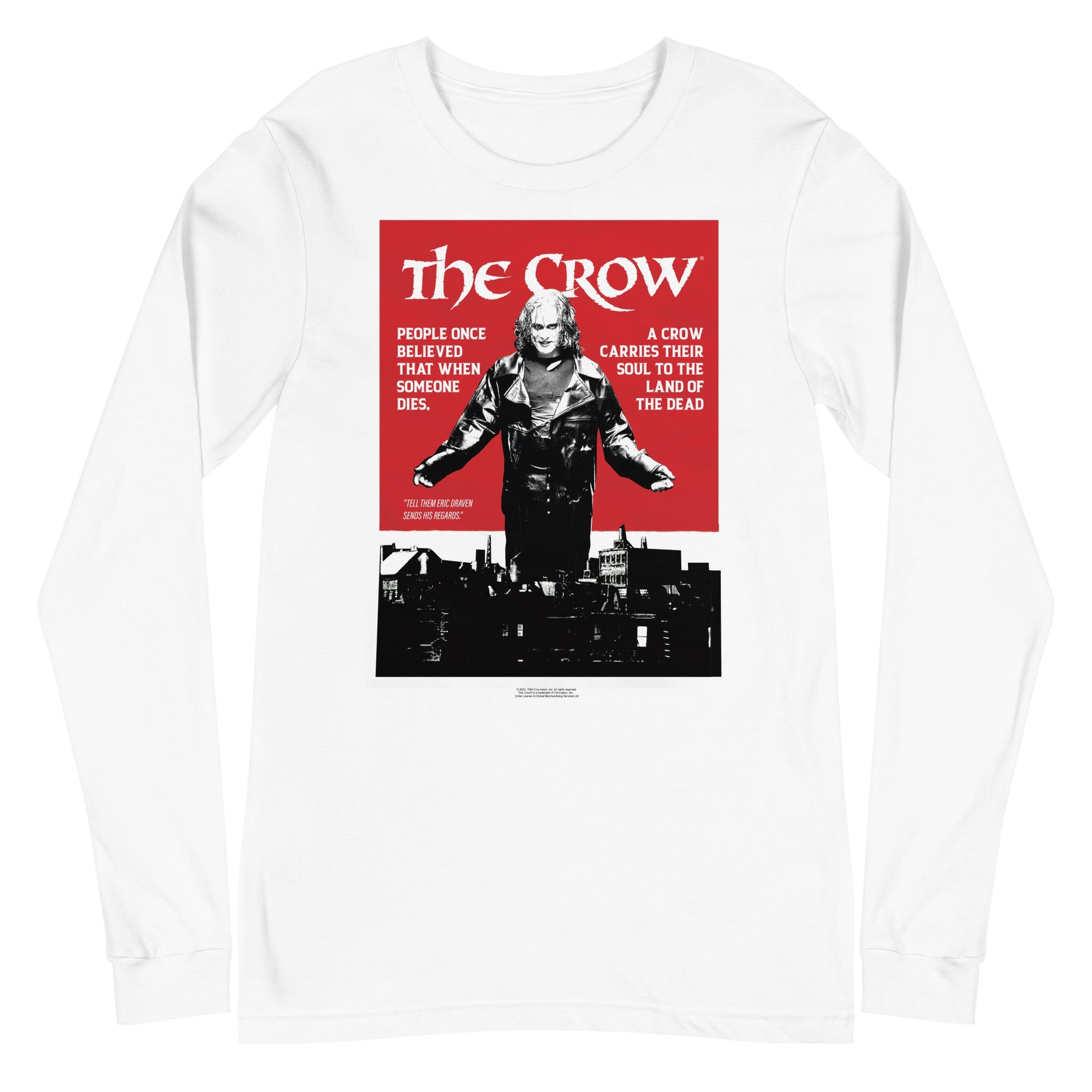 MerchMoment The Crow - Movie Poster Long Sleeve T-Shirt White