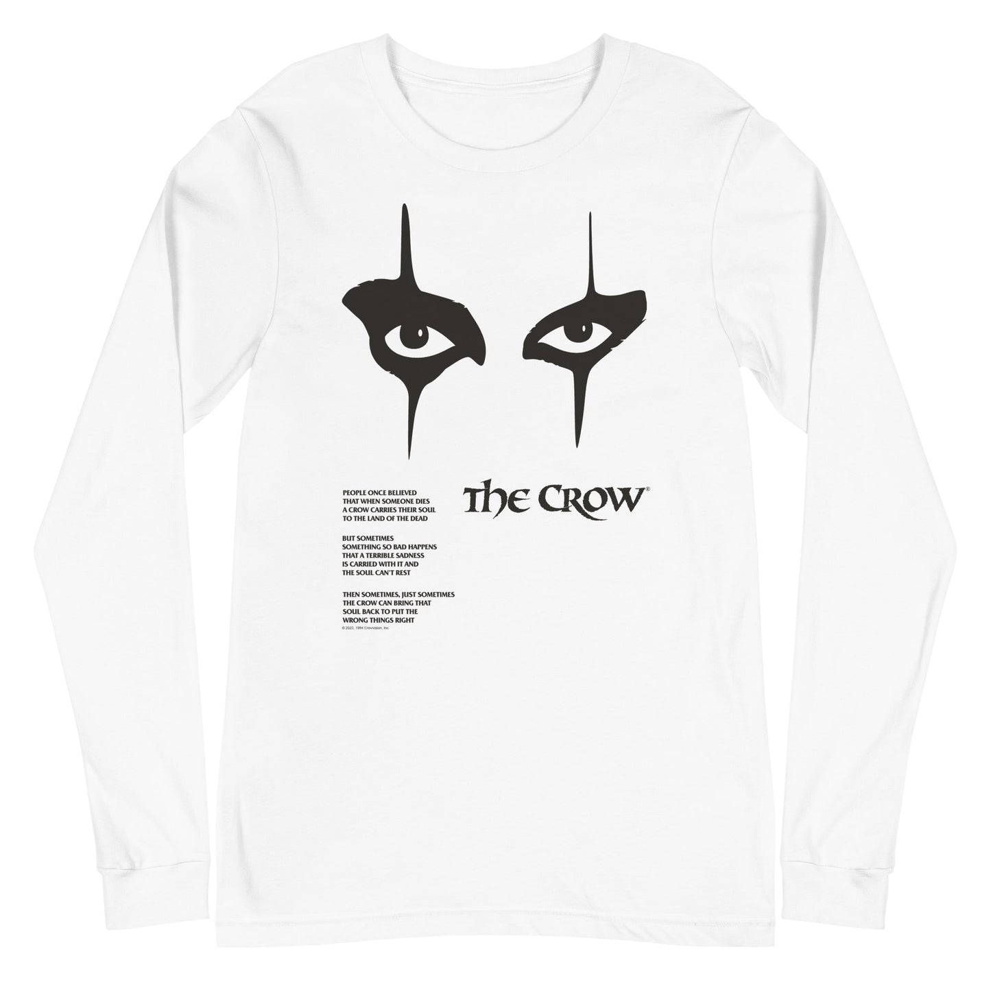 MerchMoment The Crow - Thousand Yard Stare Long Sleeve T-Shirt White