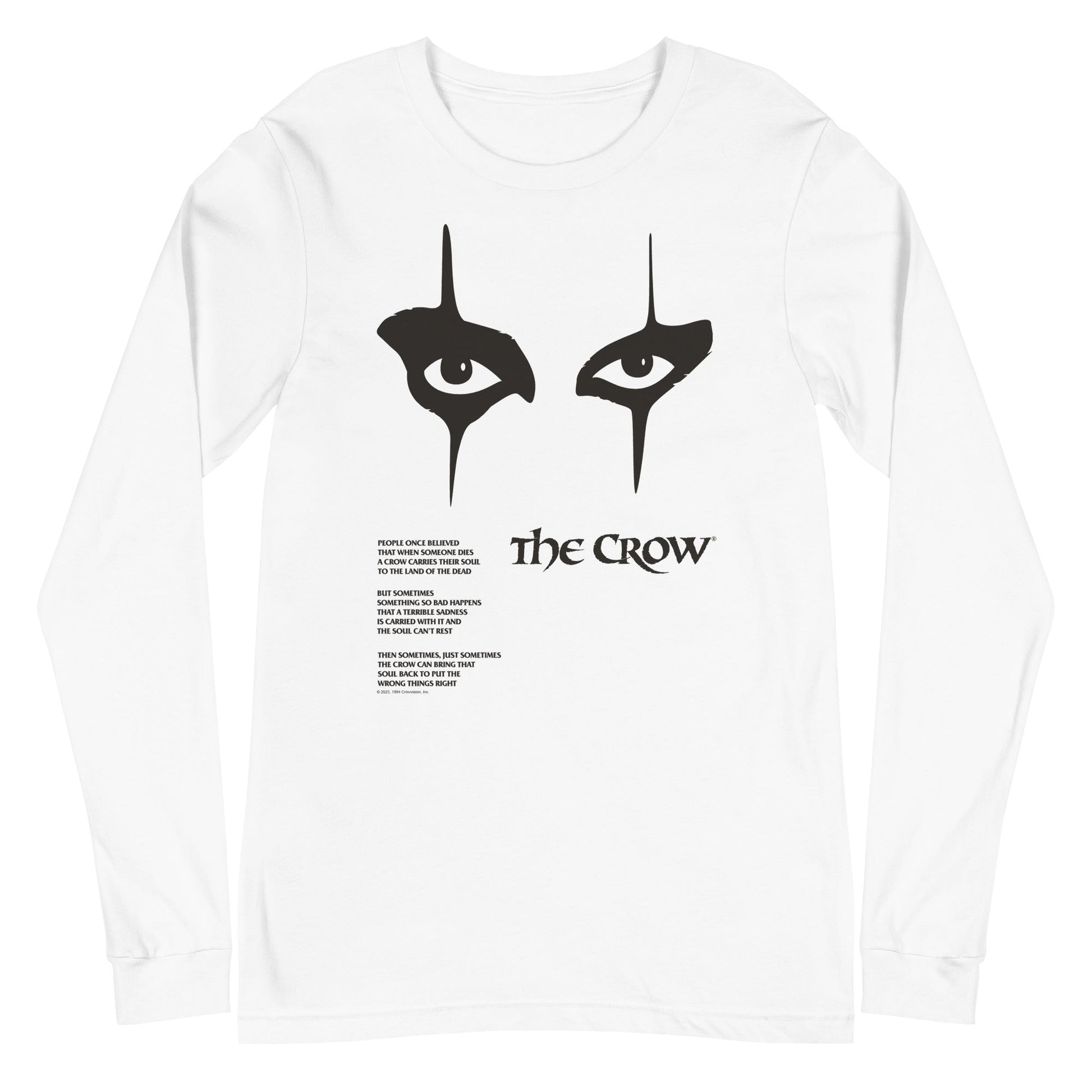 MerchMoment The Crow - Thousand Yard Stare Long Sleeve T-Shirt White