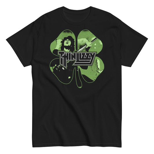 MerchMoment Thin Lizzy - 4 Leaf Icons T-Shirt Black