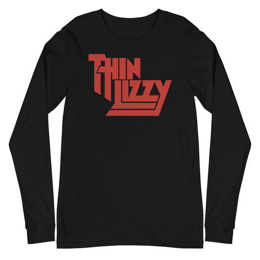 MerchMoment Thin Lizzy - Classic Red Logo Long Sleeve T-Shirt Black