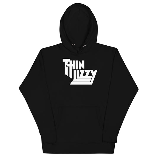MerchMoment Thin Lizzy - Classic White Logo Hoodie Black