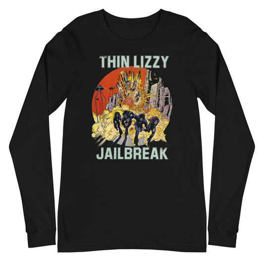 MerchMoment Thin Lizzy - Vintage Jailbreak Long Sleeve T-Shirt Black