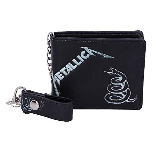 Metallica Black Album Embossed Wallet With Chain