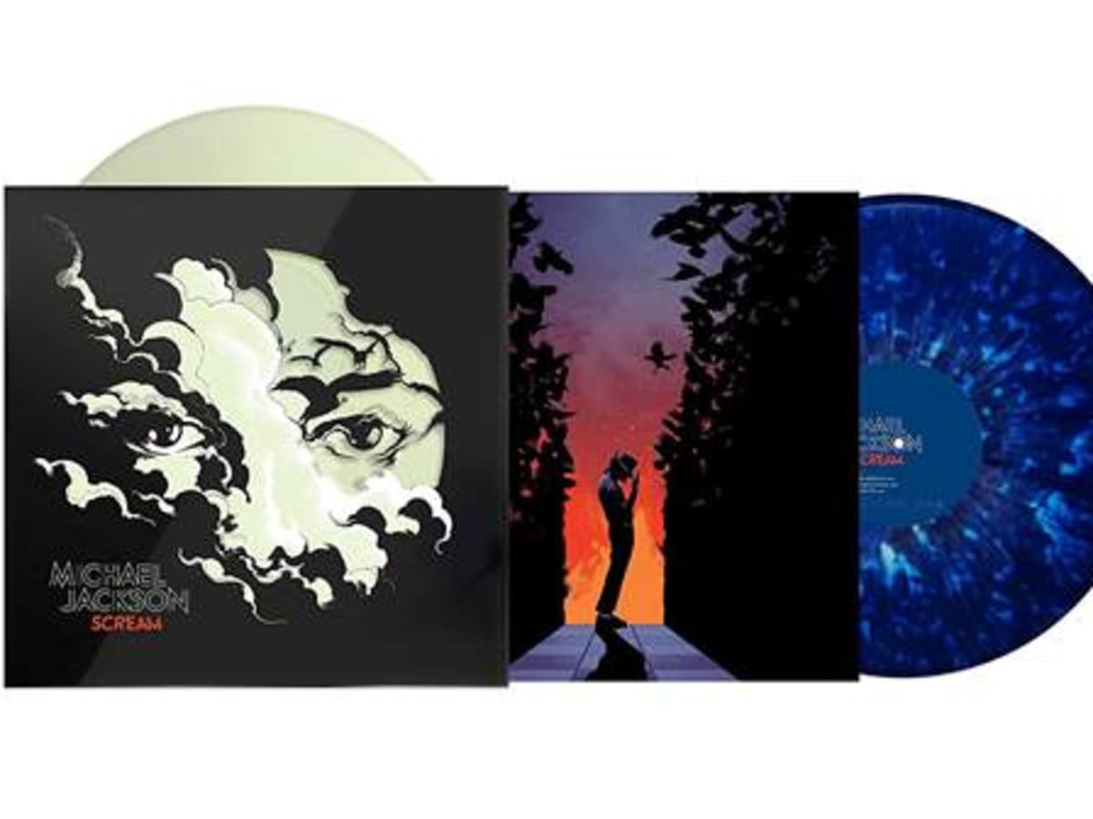 Michael Jackson SCREAM (Glow in the dark and Translucent Blue w/ Luminous Splatter)