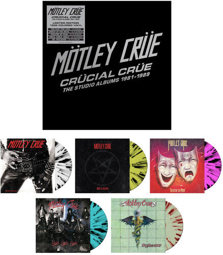 Motley Crue Crucial Crue: The Studio Albums 1981-1989 (Limited Edition, Boxed Set, Colored Vinyl) (5 Lp's)