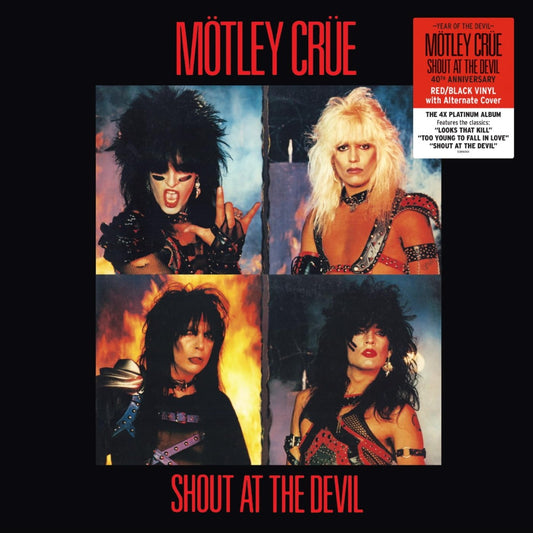 Motley Crue Shout At The Devil: 40th Anniversary Edition (Limited Edition, Alternate Cover, Red & Black Colored Vinyl)