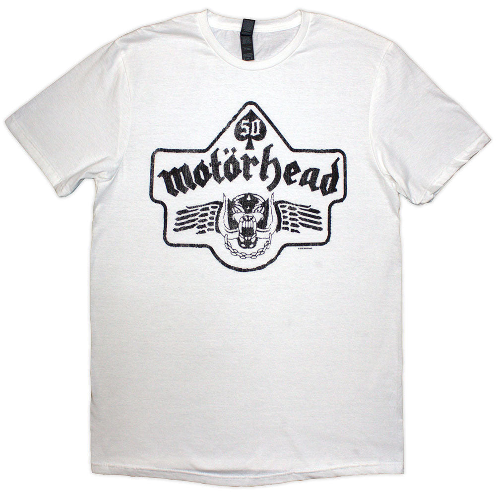 Motörhead 50 Years Ace Wings Emblem White