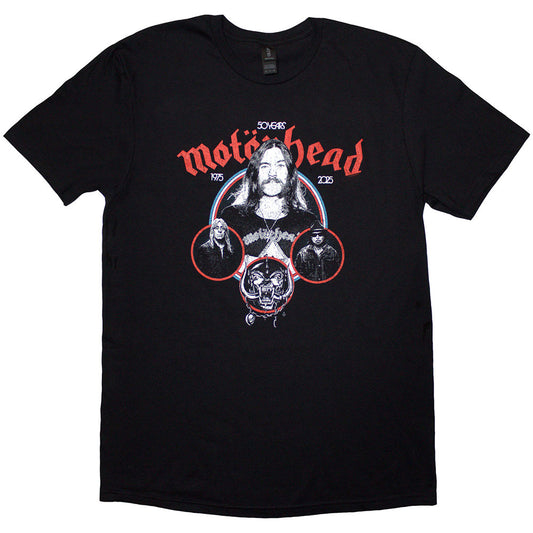 Motörhead 50 Years Band Circles Black