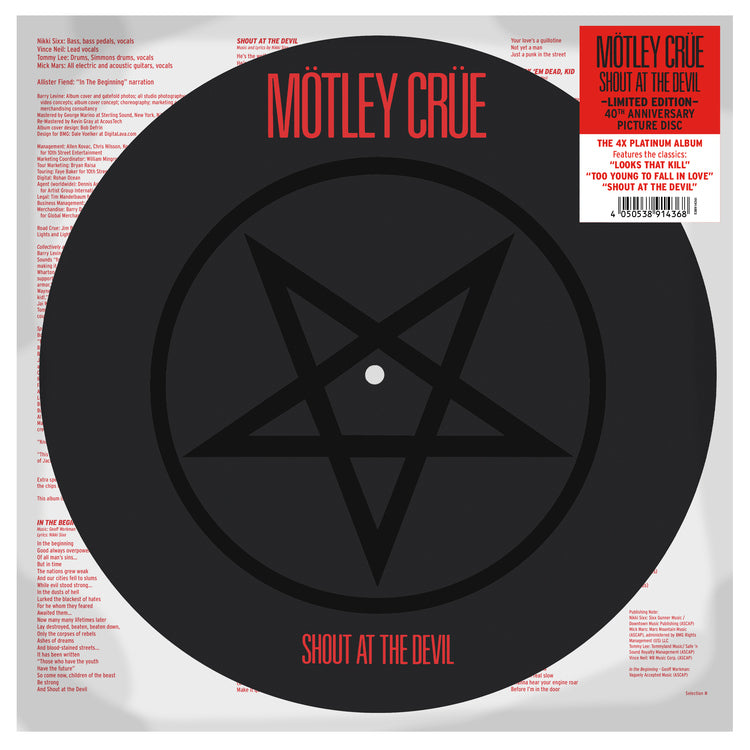 Mötley Crüe Shout At The Devil (Limited Edition Picture Disc)
