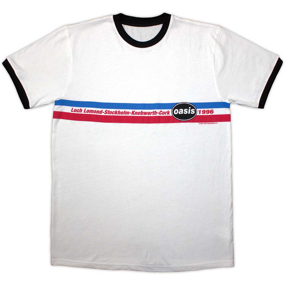 Oasis 1996 Tour Horizontal Stripes White