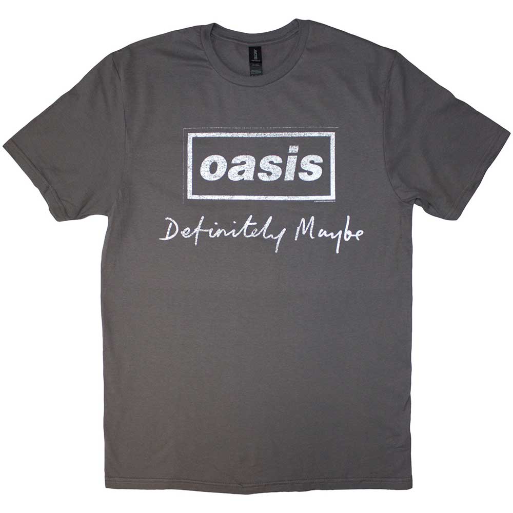 Oasis Definitely Maybe Distressed Text Logo