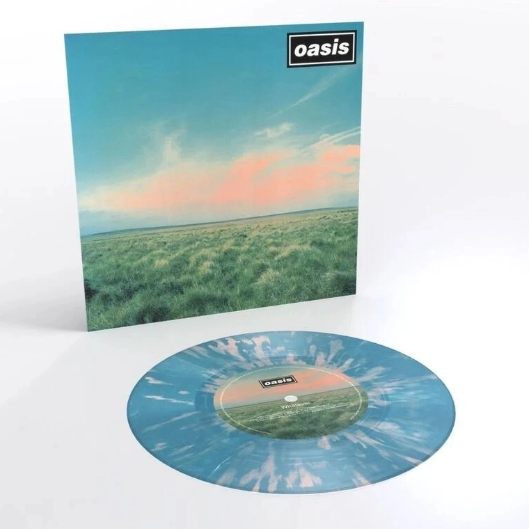 Oasis Whatever (30th Anniversary) (Limited Edition, Blue & Pink Splatter Colored Vinyl) (7" Single)