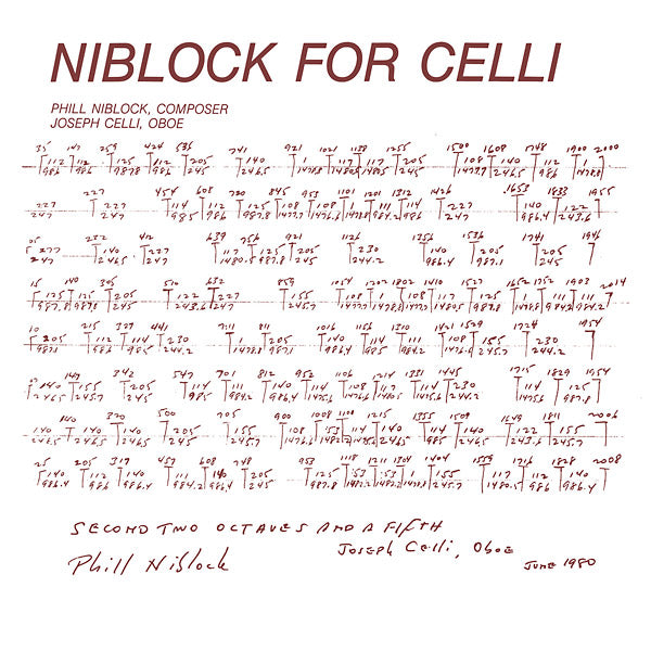 PHILL NIBLOCK Niblock For Celli/Celli Plays Niblock