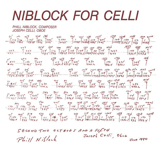 PHILL NIBLOCK Niblock For Celli/Celli Plays Niblock