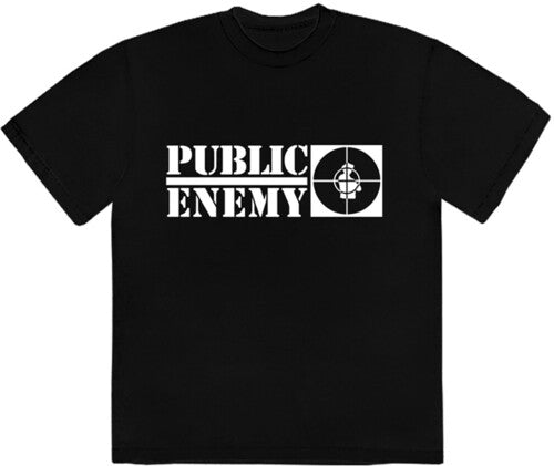 Public Enemy Long Logo Black Unisex Short Sleeve T-shirt XL