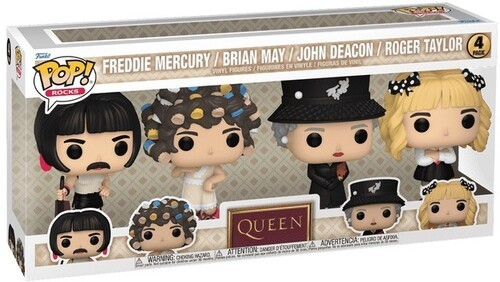 Queen Funko POP! Rocks: Queen - I Want to Break Free 4-Pack (Large Item, Vinyl Figure, Collectible, 4 Pack)