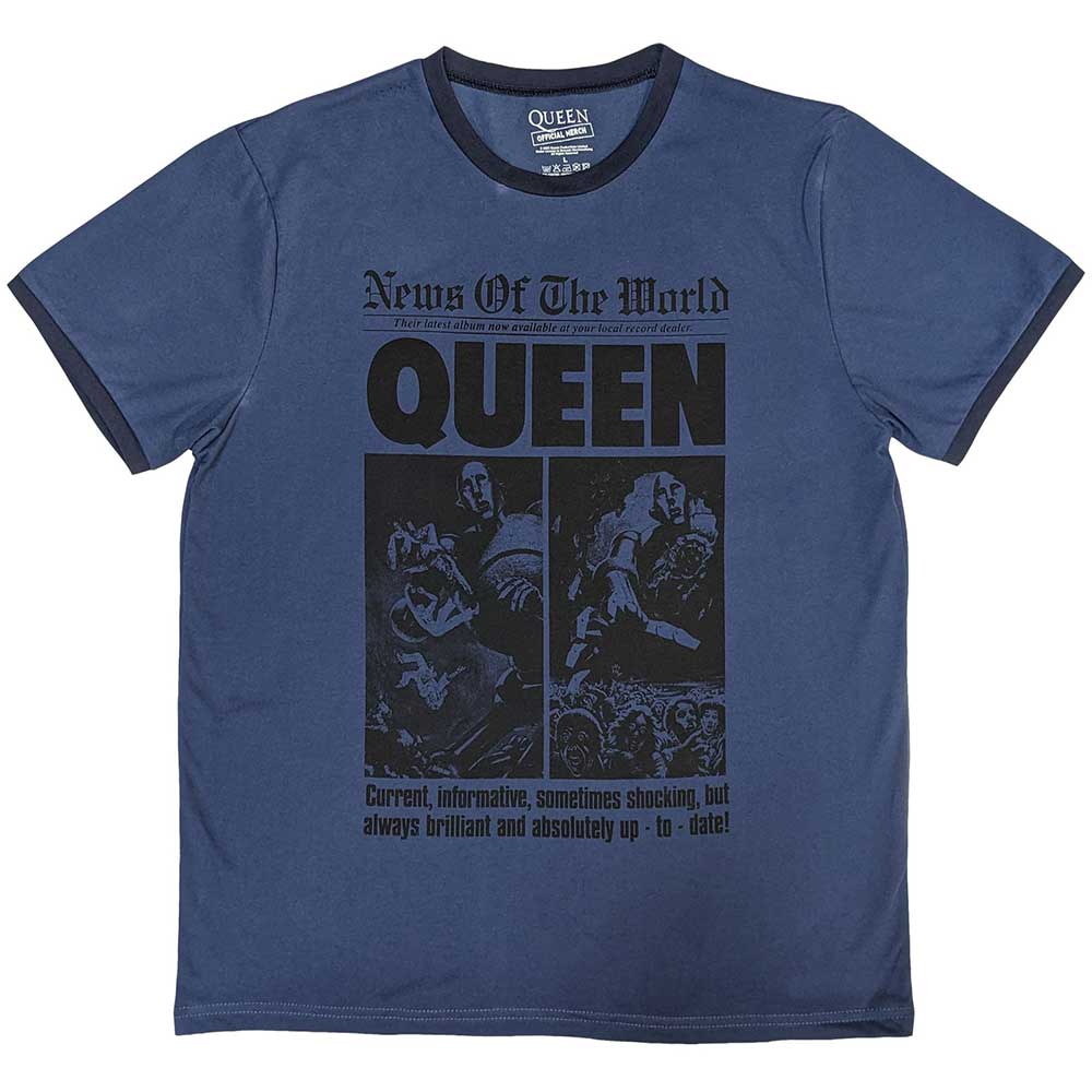 Queen News of the World 40th Front Page Blue