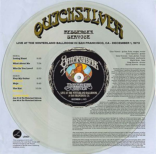 Quicksilver Messenger Service Live At The Winterland Ballroom In San Francisco, CA - December 1, 1973