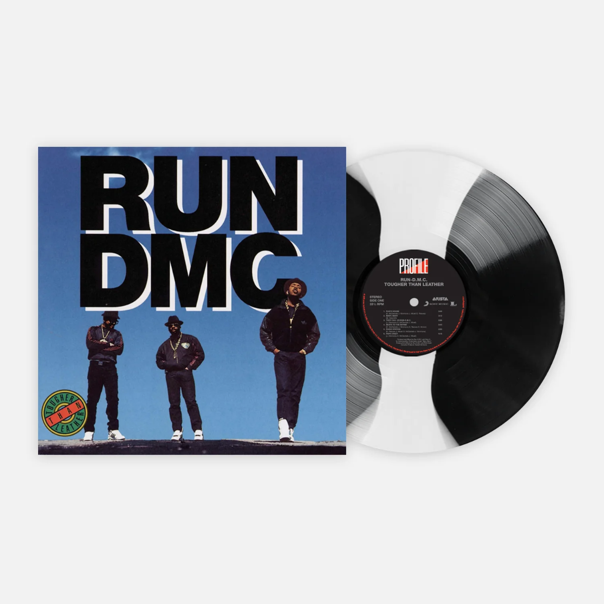 RUN-DMC Tougher Than Leather (Limited Edition, Black & White Stripe Colored Vinyl)