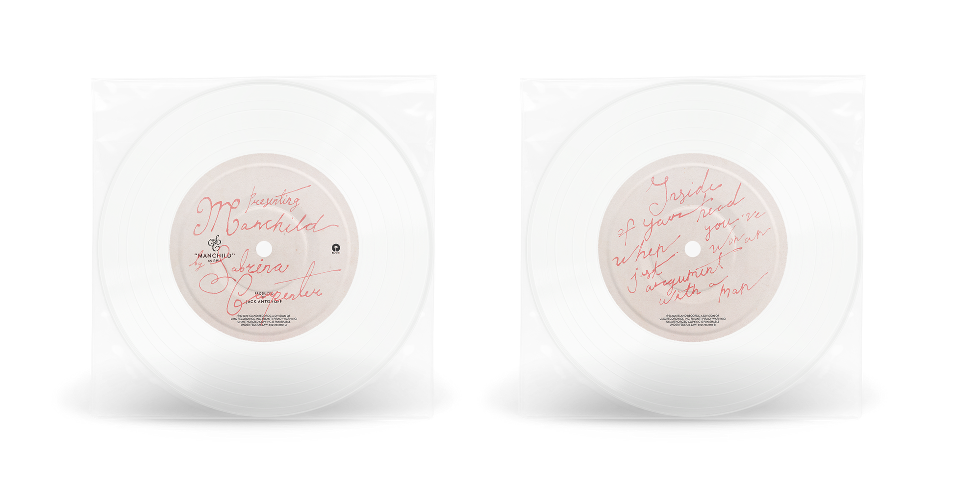 Sabrina Carpenter Manchild [Clear 7" Single]