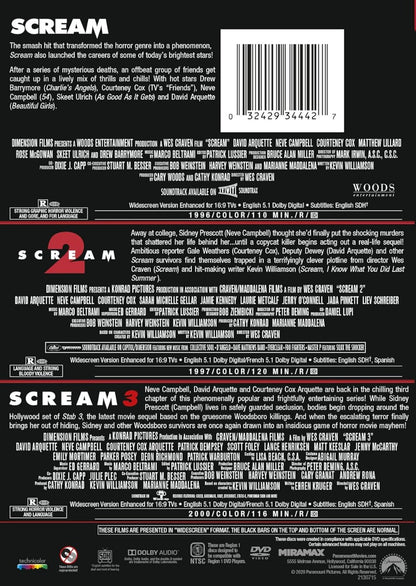 Scream Scream Triple Feature (Widescreen, Amaray Case, 3 Pack, Subtitled) (Dvd)