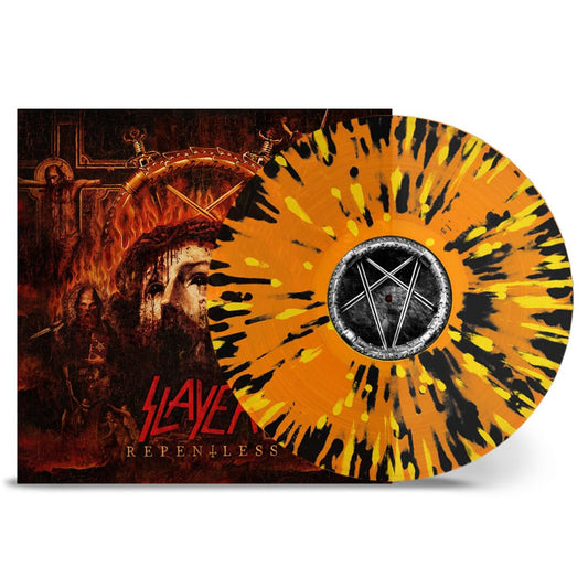SLAYER Repentless (Transparent Orange w/ Yellow & Black Splatter Colored Vinyl)