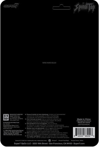 Spinal Tap Super7 - Spinal Tap - ReAction Figures Wv2 - Derek Smalls (None More Black) (Collectible, Action Figure)