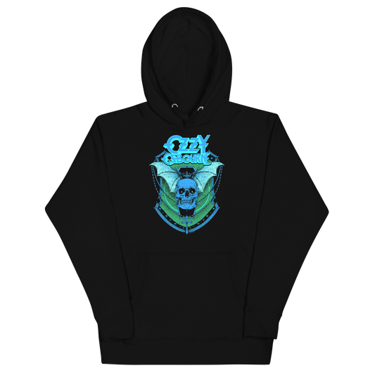 Stakes Ozzy Osbourne Neon Blue Bat Classic Hoodie Black