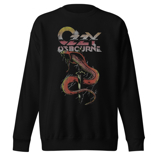 Stakes Ozzy Osbourne Snake Bite Jumbo Print Sweatshirt Black
